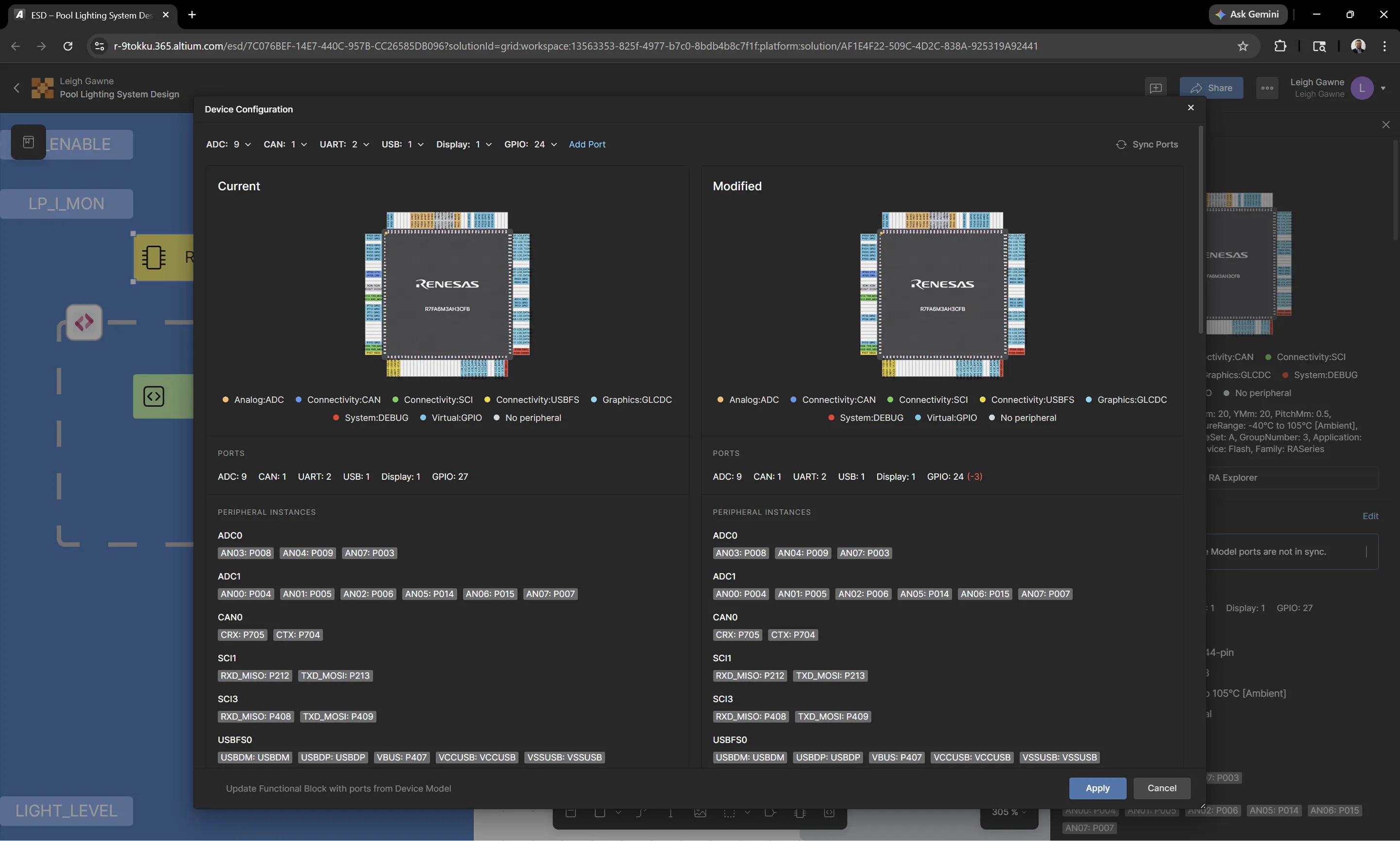 RA Explorer before and after comparison view