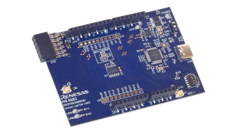 Angled view of FPB-RA0E3 board.