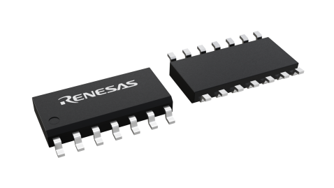 3D illustration featuring top and bottom views of SOICN chip package with 14 lead count.